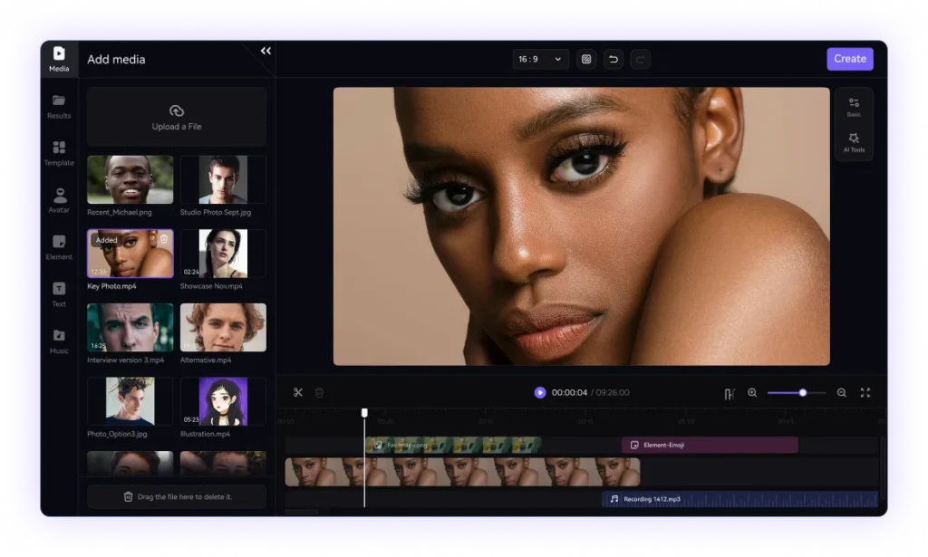 free AI video editing